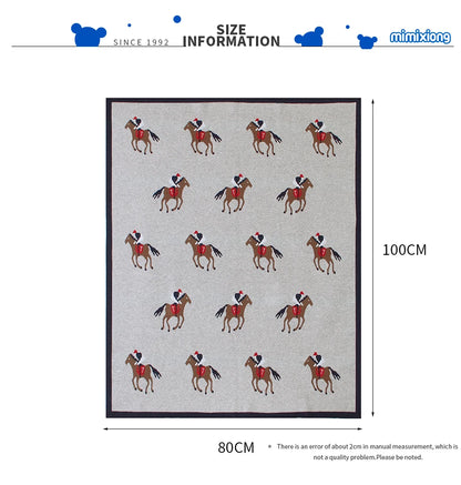 Baby Blankets Knitted Newborn Cute Cartoon Soft Warm Swaddle Kids Bath Towels 100*80cm Toddler Infantil Stroller Bedding Blanket