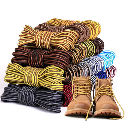 WEGOODZF Custom High Quality Athletic Striped Outdoor Shoe Laces Plastic Tips Work Shoes Boots Hiking Walking Shoe Laces