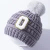 New European and American Fashion Wool Knitted Hat for Children Optional Letter Baby Warm Hat Baby Cap for Outdoor Scenes