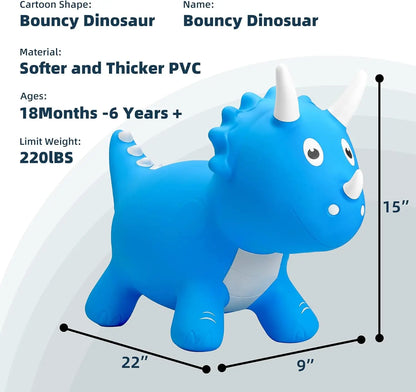 Toddler Outdoor Toy Ride on Inflatable Animal Toy Hopper Pvc Dinosaur Plastic Horse Jump Inflatable Hopping Animal Toys for Kid
