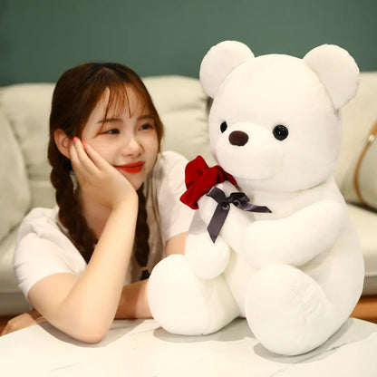 High Quantity Valentine's Day Confession Gift Cute Rose Bear Doll Super Soft Plush Toy Little Bear Stuffed Animal Girlfriend
