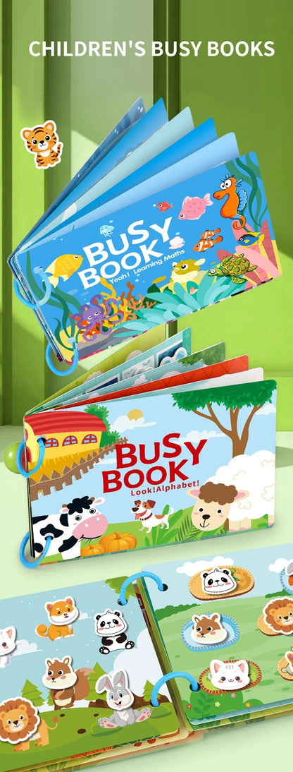 Montessori Educational Toys Preschool Kindergarten Learning Busy Book Sticker Activities for Kids Picture Books XH XHCP-241105