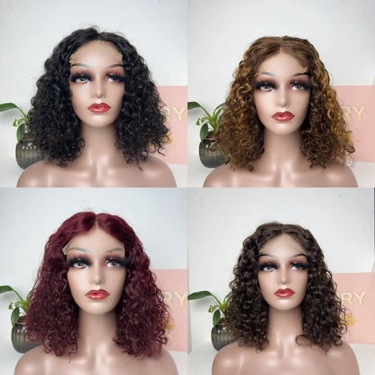 Wholesale Bob Wigs 5*5 Water Bob Wig Natural Virgin Hair Transparent Lace Wig Human Hair Glueless