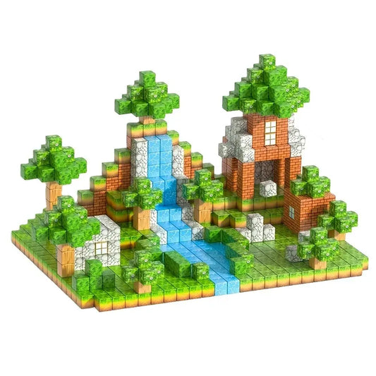 103pcs Magnetic Block Puzzles DIY Educational Assembly Building Blocks Bagnetic Attraction 2.5cm Large Particle Kids Toys