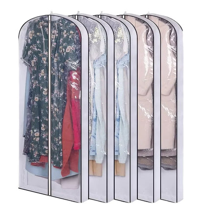 High Quality Custom Printed Clear Transparent PEVA PVC Wedding Dress Garment Bags Large Capacity Clear Plastic Cover Bags