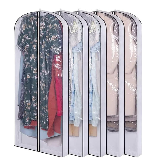High Quality Custom Printed Clear Transparent PEVA PVC Wedding Dress Garment Bags Large Capacity Clear Plastic Cover Bags
