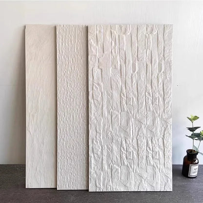 High - Durability Foshan 300X600 White Concave Enamel Cultural Stone Tiles for Villa Exterior Walls and Courtyard Walls
