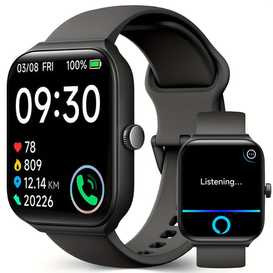 Smart Watch for Men Women With Alexa Built-in, 1.95" Smartwatch With Wireless Call, 100+ Sport Modes, Fitness Activity Tracker