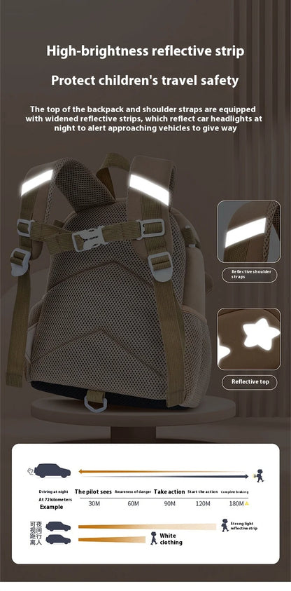 Lightweight Double Shoulder Backpack for Boys Sesame Cartoon Design Kindergarten New Year Gift Mini Diving Material School Bag
