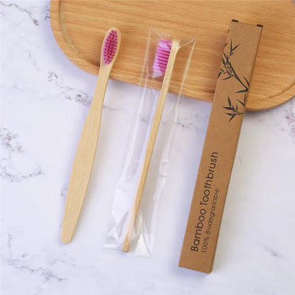 Eco-friendly Travel Hotel Soft Bristle Bamboo Toothbrush With Cheap Price