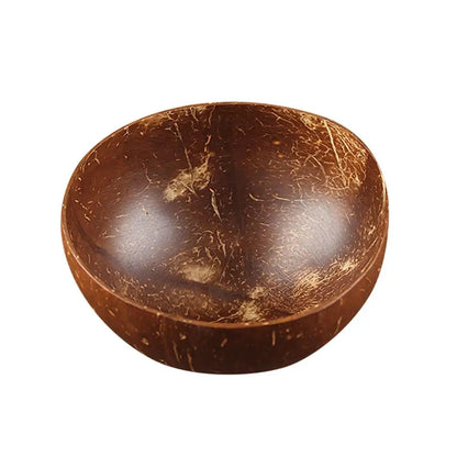 Creative Natural Coconut Wood Bowl Eco Friendly Coconut Shell Fruit Salad Noodles Rice Ice Cream Wood Bowl Art Crafts Decoration