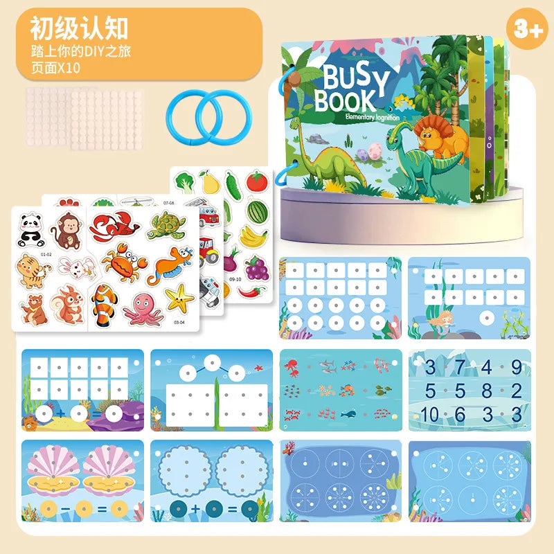 Montessori Educational Toys Preschool Kindergarten Learning Busy Book Sticker Activities for Kids Picture Books XH XHCP-241105