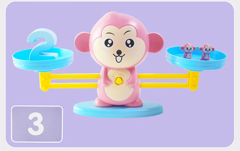 New Montessori Math Toy Monkey Digital Maths Balance Scale Toy Educational Balancing Scale Number Board Game Kids Learning Toys