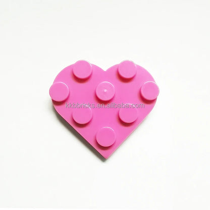 39613 Plate, Round 3 X 3 Heart/Plate, Round 6 X 6 Heart MOC Masterpieces Compatible Building Accessories Building Freedom 46342