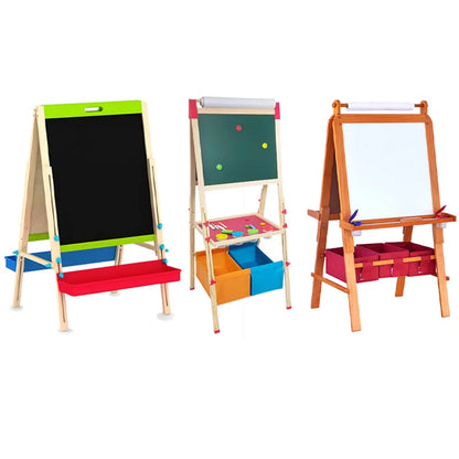 Children's Double-Sided Magnetic Drawing Board Multi-Function Number Letter Wooden Writing Board Small Blackboard for Graffiti