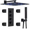 Luxury Full Body Shower System Black Shower Faucets Sets Complete