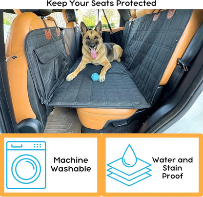 Pet Backseat Cover Protector Hard Bottom Extender Waterproof Pet Car Seat Cover
