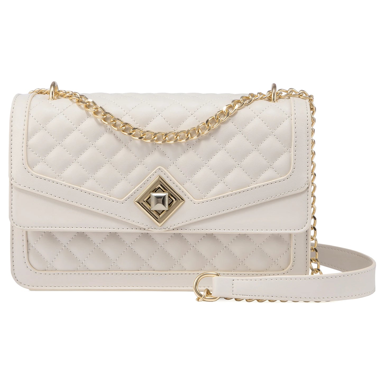 LOVEVOOK 2023 Leather Quilted Sling Shoulder Bag With Chain Trendy Clutch Ladies Evening Purse Luxury Crossbody Bags for Women