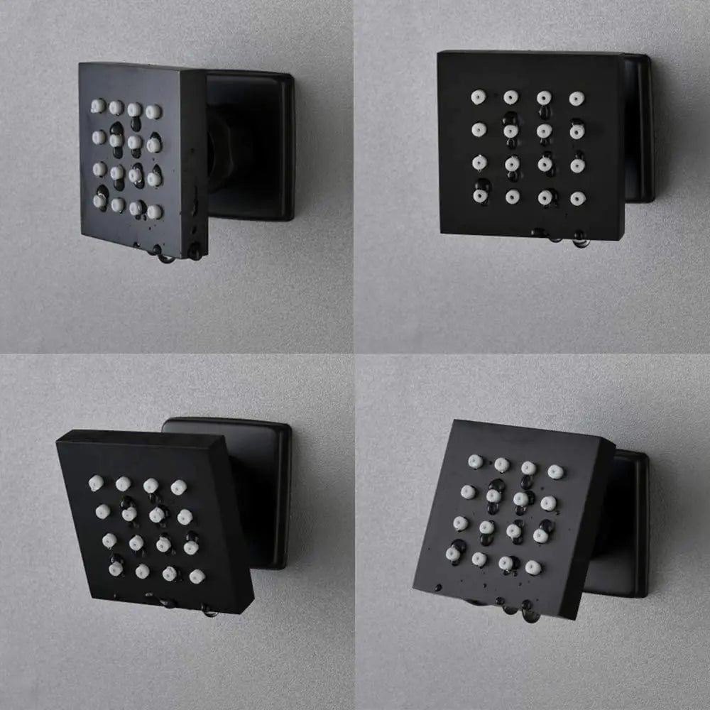 Luxury Full Body Shower System Black Shower Faucets Sets Complete