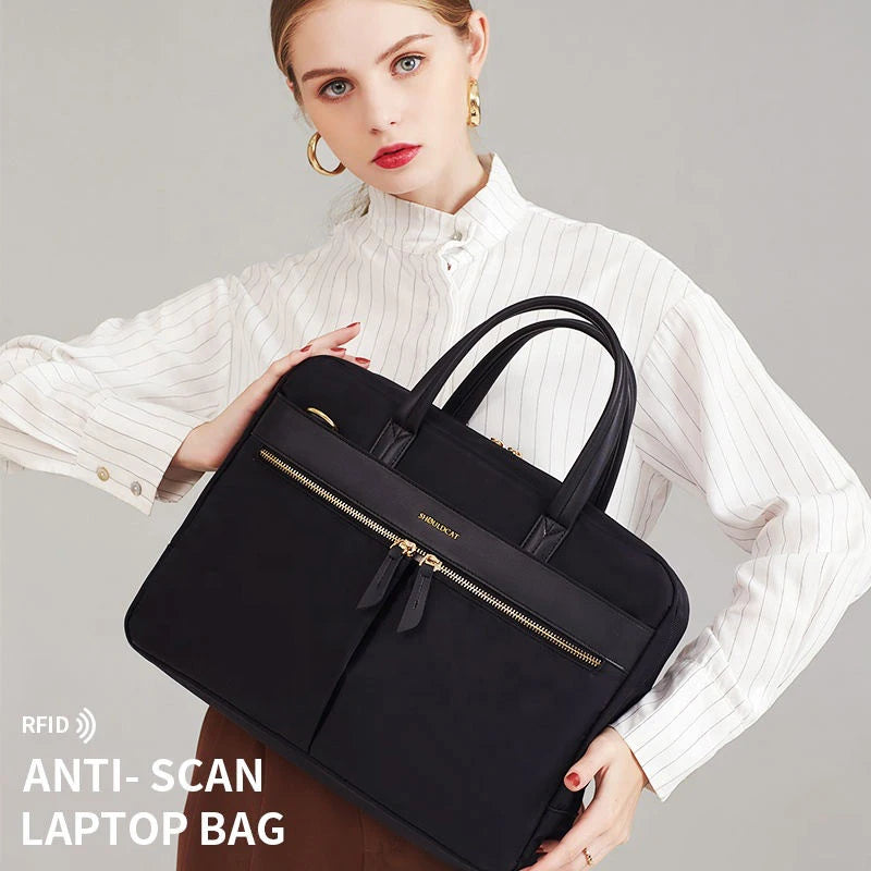 Fashion Women's Laptop Briefcase Business Document Organizer for 13.3 15 16 Inch Laptop Shoulder Bags Business Office Ladies