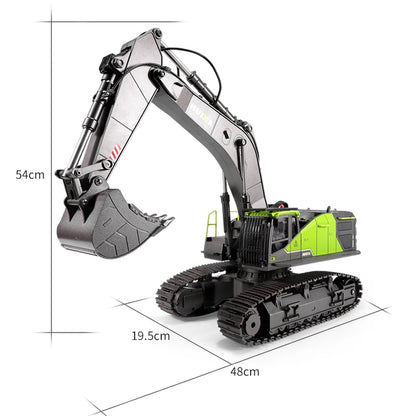 Hot Selling Huina 1593 RC Excavator Metal 1/14 Dumper Truck Crawler Alloy Tractor Loader 2.4Ghz RC Car for Kids Toys Charger
