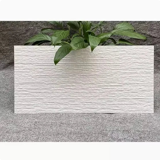 High - Durability Foshan 300X600 White Concave Enamel Cultural Stone Tiles for Villa Exterior Walls and Courtyard Walls