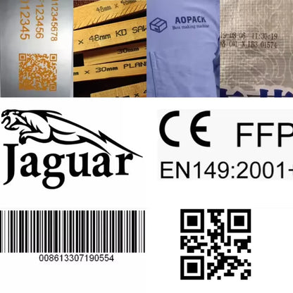 YAOMATEC  English 12.7MM Portable Handheld Printer Logo Qr Bar Code Date Number Inkjet Printer for Carton Bags Bottles Paper