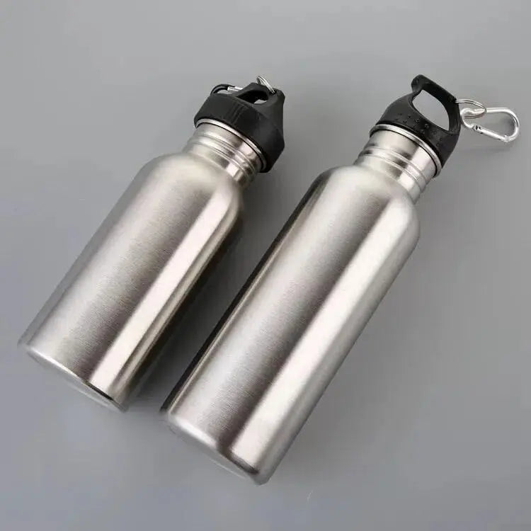 Silver Sports Water Bottles Portable Light Water Bottles Large Capacity Outdoor Kettle Bottle