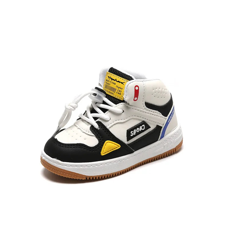Wholesale Casual Children Sneakers for Girls and Boys Fashion Trend Soft Baby High Top Footwear New Classical Kids Shoes Sport