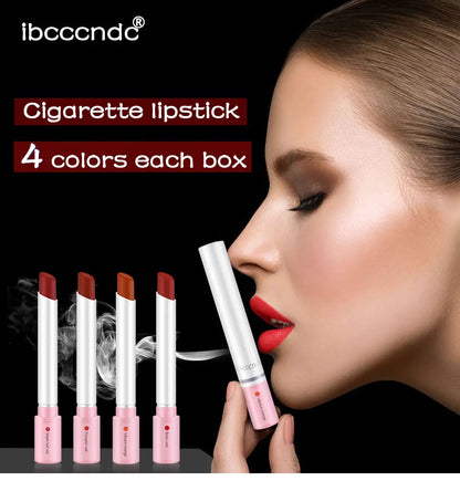 4-Lasting Stick Waterproof Lip Set - Long-Lasting Matte Lipstick with Transparent Finish - Perfect Valentine's Day Gift for Her