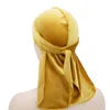 Elastic Satin Durag, Long Tail Pirate Cap for Men & Women, Silky Smooth Hair Wrap & Wave Builder