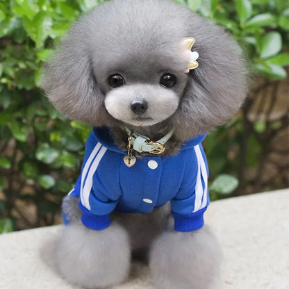 Adidog Dog Clothes Thick Overalls for Dogs, Winter Pet Dog Clothing for Small Dogs Puppy Jumpsuit Tracksuit Costume for Yorkie