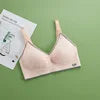 Wholesale LOGO Custom Modal Heart Pattern Front Open Comfort No Steel Ring Maternity Nursing Bra for Women
