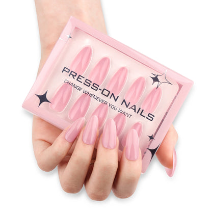 Solid Color press on nails wholesale short fake nails high quality false nails acrylic pmma  custom label Drop Shipping