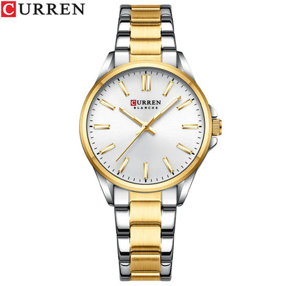 CURREN 9090 Women Watches Brand Luxury Fashion Ladies Watch Stainless Steel Femme Waterproof Luminous Original Quartz Wristwatch