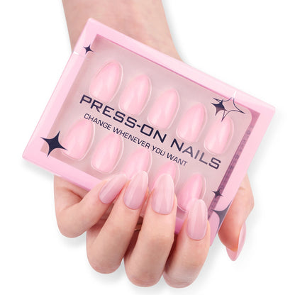 Solid Color press on nails wholesale short fake nails high quality false nails acrylic pmma  custom label Drop Shipping