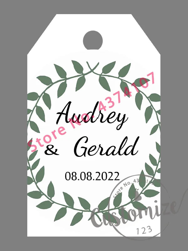 100 pcs/ set Personalised Gift Tags, Gift Tags, Handwritten Kraft Wedding Favour Label Custom