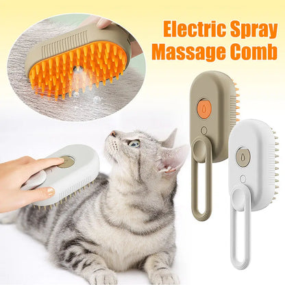 Pet Spa Brush for Dogs Cats  Self Cleaning Spray Comb for Cats Massage Shedding Pet Spray Hair Removal Comb