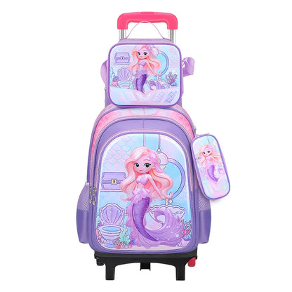 3D Cartoon Children 16 Inch 3PCS School  Bags Set Kids School Backpack  With Pencil Case and Lunch Container for Boy Girl