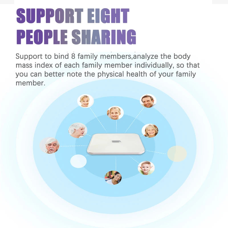 High Quality Household Free App Connected Body Fat Digital Weighing Smart Scales Bmi Highly Accurate  Body Fat Scale