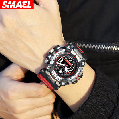NEW Style SMAEL 8078 Electronic Watches Men's Student Watch Outdoor Sports Luminous Multi-function Quartz Digital Watch Relojes