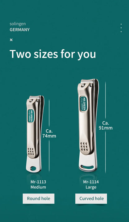 MR.GREEN Nail Clippers Stainless Steel Curved blade Clipper Fingernail Scissors Cutter Manicure tools trimmer with nail files