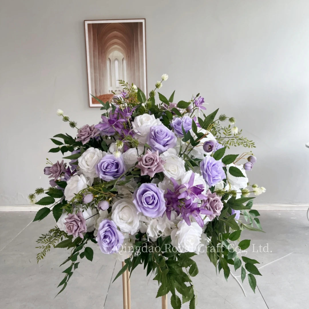Luxury Wedding Table Candelabra Flower Centerpieces Artificial Flower Arrangement Ball for Display Drops