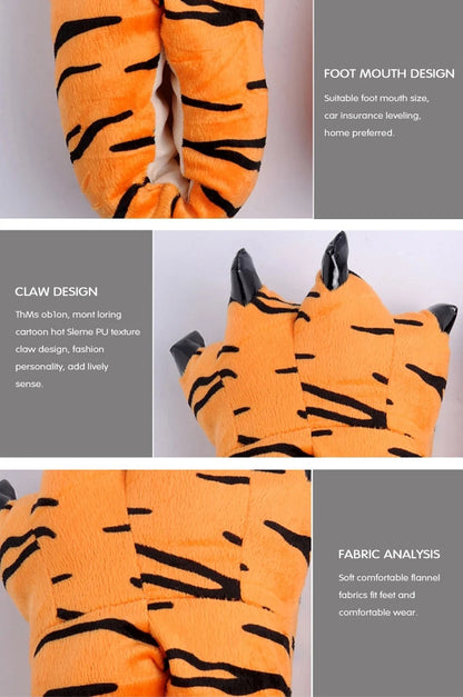 Kids Dinosaur Slippers - Cozy Animal Paw House Shoes for Boys & Girls | Cartoon Stitch Design