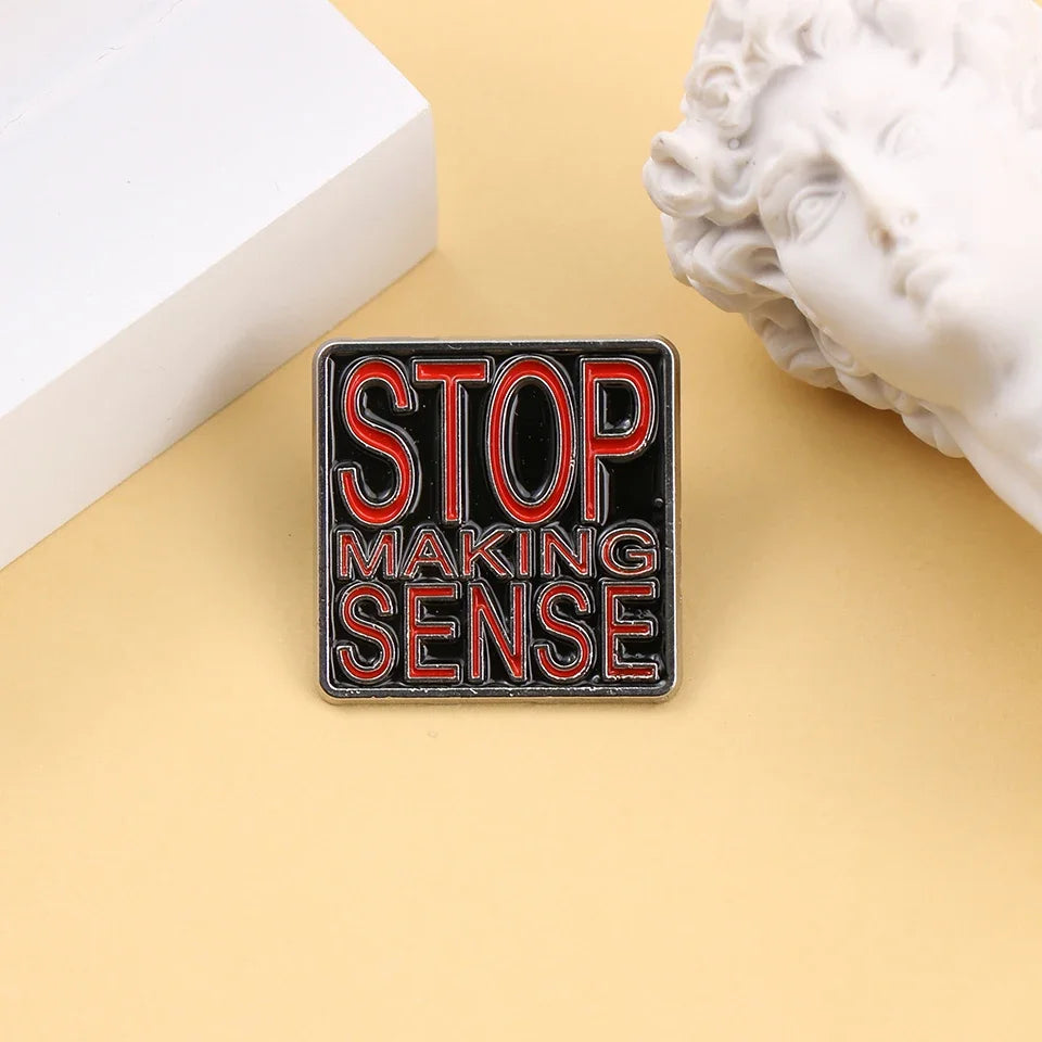 Shmik Funny Rock and Roll Band Enamel Pin Punk Letters Badge Album Collection Jewelry Gift for Music Fans