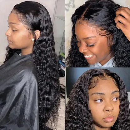 Wholesale 180% Density Kinky Curly Human Hair Wig Cheap Brazilian Human Hair 5x5 HD Transparent Lace Front Wigs for Black Women