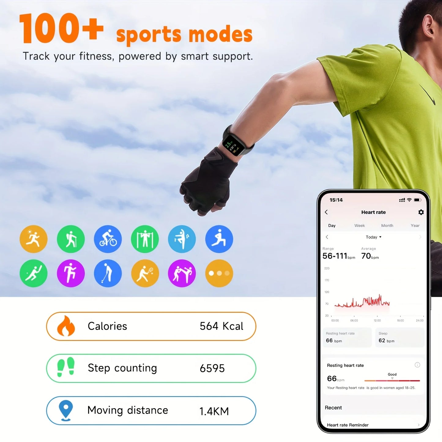 Smart Watch for Men Women With Alexa Built-in, 1.95" Smartwatch With Wireless Call, 100+ Sport Modes, Fitness Activity Tracker