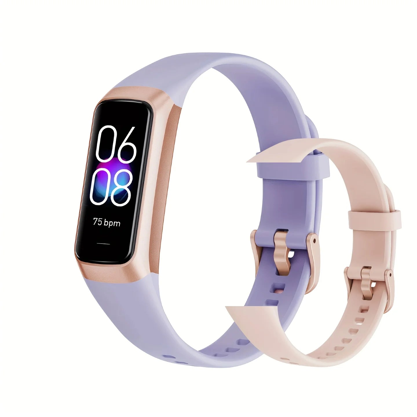 Fitness Tracker Watch, Couple Smart Bracelet, 1.1 Inch AMOLED Touch Screen Smartwatch, 25 Fitness Modes, Sleep Tracking, Weather