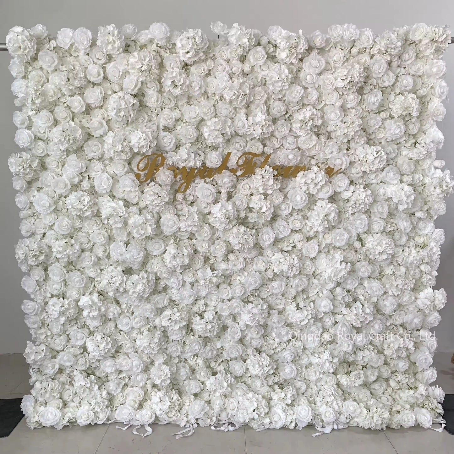 3d Roll up Wedding Event Floral Artificial Rose Flower Wall Decor for Garden Backdrop Home Party Decoration