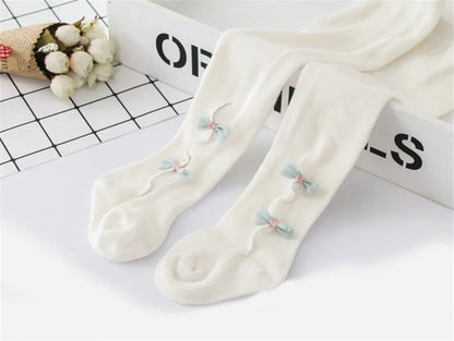 0-3Yrs Newborn baby girls pantyhose velvet ribbon bowknot design kids leggings for girls clothes toddler baby stocking children